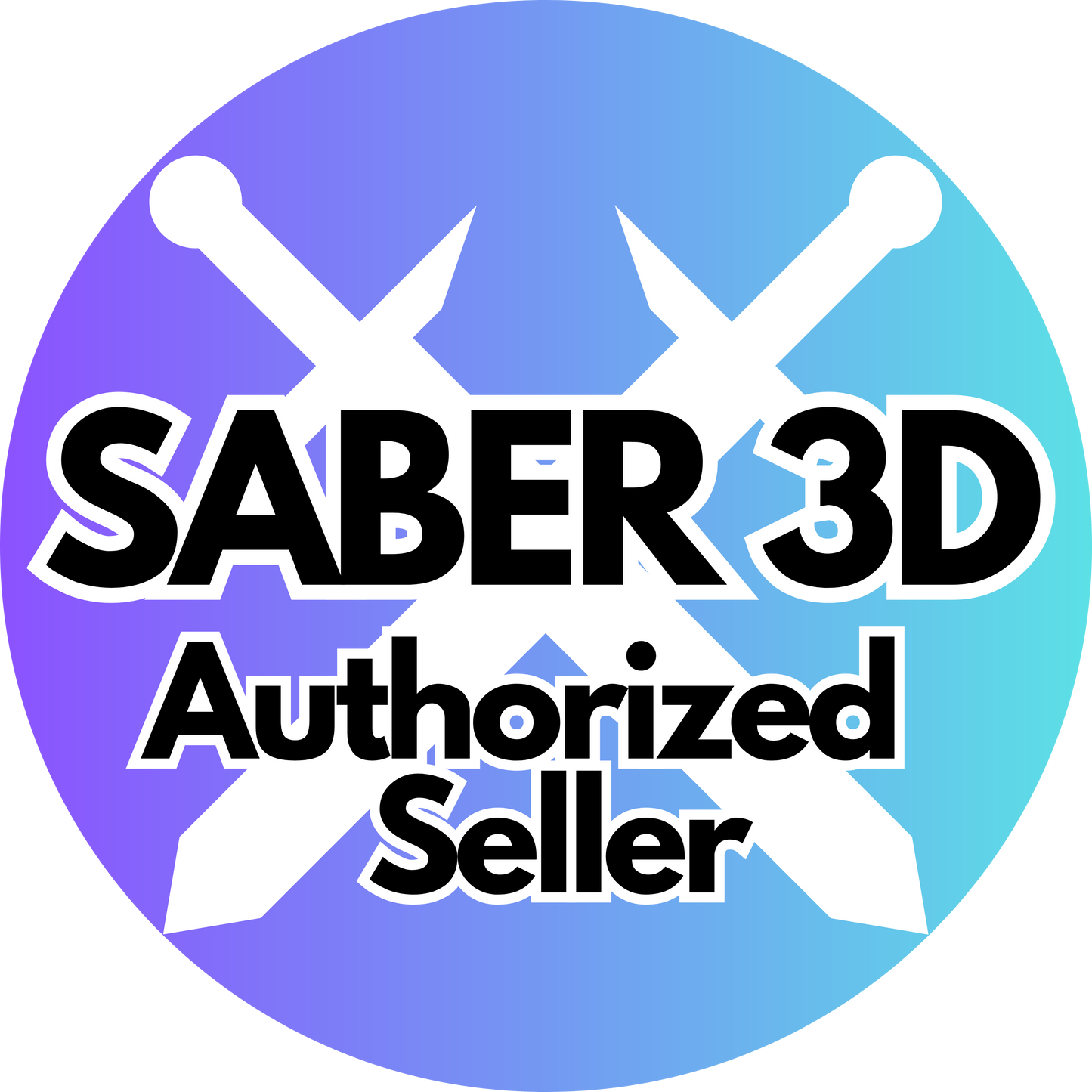 Saber3D authorized seller badge