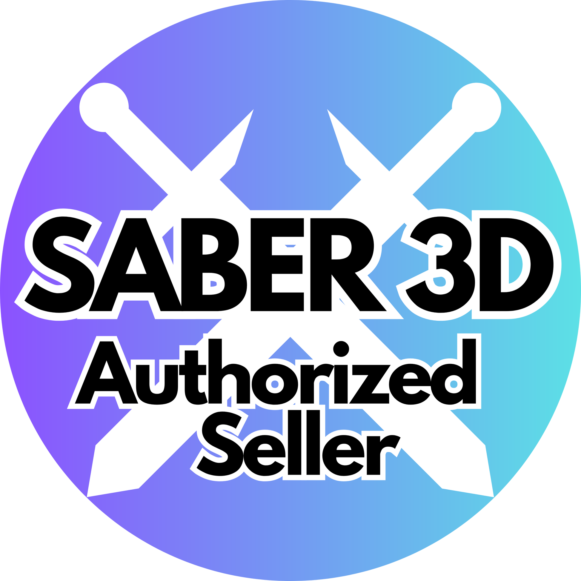 Saber3D authorized seller badge